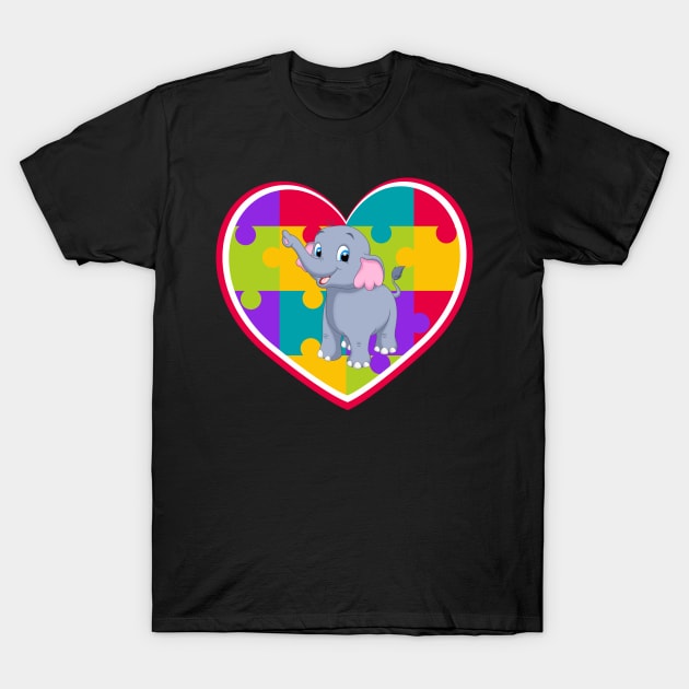 autism day Elephant T-Shirt by teespra